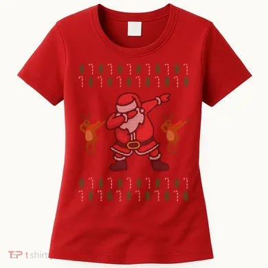 Dabbing Santa Ugly Christmas Women's T-Shirt