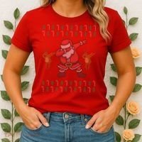 Dabbing Santa Ugly Christmas Women's T-Shirt thumb 2