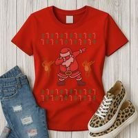 Dabbing Santa Ugly Christmas Women's T-Shirt thumb 3