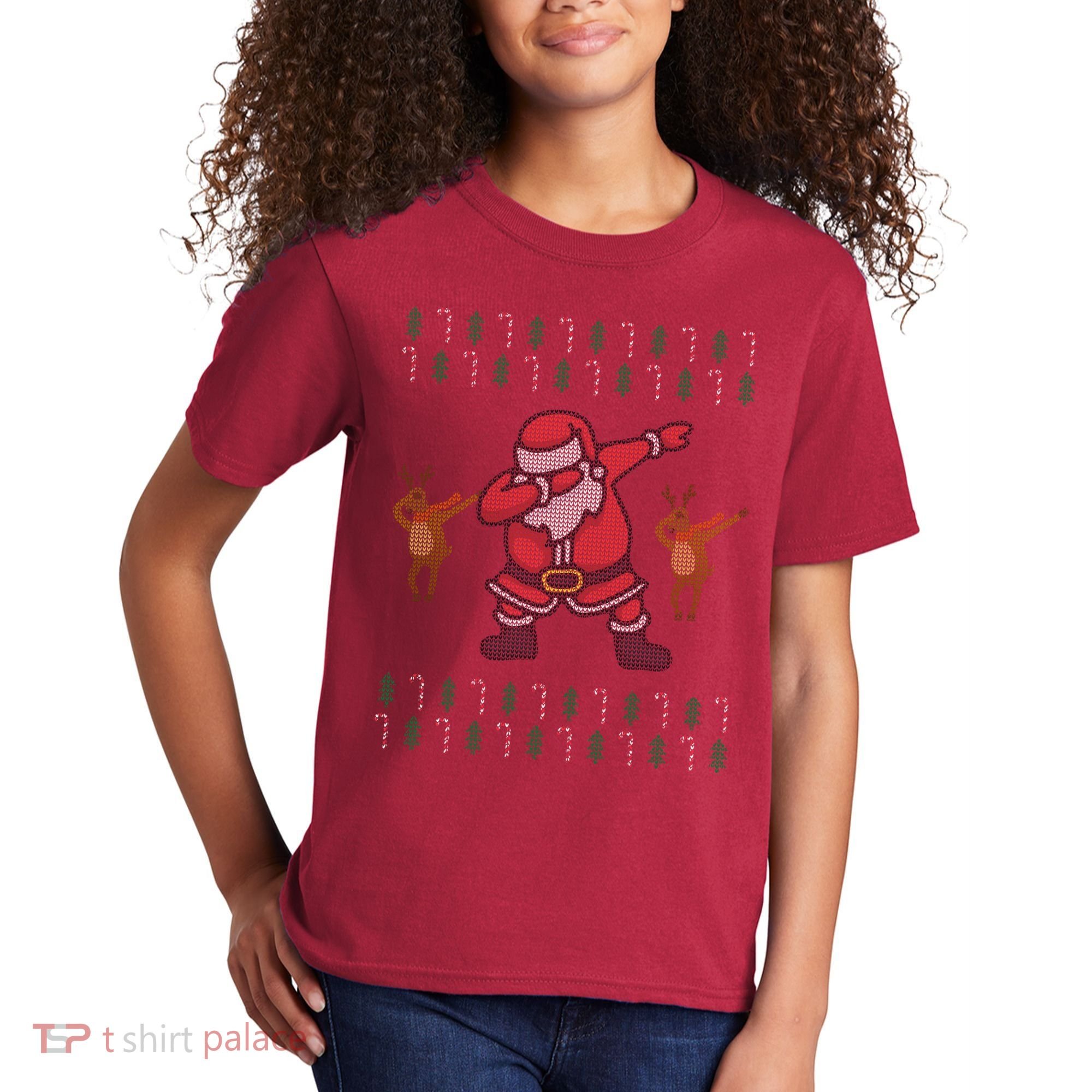 Dabbing Santa Ugly Christmas Kids T-Shirt