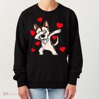 Dabbing Siberian Husky Valentines Day Women's Sweatshirt thumb 0