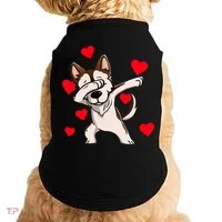 Dabbing Siberian Husky Valentines Day Doggie Tank thumb 0