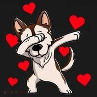 Dabbing Siberian Husky Valentines Day Doggie Tank thumb 4