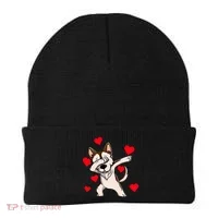 Dabbing Siberian Husky Valentines Day Beanie thumb 0