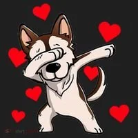 Dabbing Siberian Husky Valentines Day Beanie thumb 2