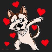 Dabbing Siberian Husky Valentines Day Hat thumb 2
