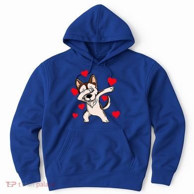 Dabbing Siberian Husky Valentines Day Hoodie