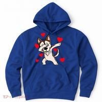 Dabbing Siberian Husky Valentines Day Hoodie thumb 0