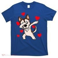 Dabbing Siberian Husky Valentines Day T-Shirt thumb 0