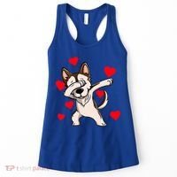Dabbing Siberian Husky Valentines Day Women's Tank Top thumb 0