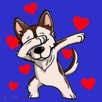 Dabbing Siberian Husky Valentines Day Women's Tank Top thumb 5