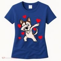 Dabbing Siberian Husky Valentines Day Women's T-Shirt thumb 0
