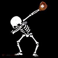 Dabbing Skeleton Baseball Glove Catch Dab Doggie Tank thumb 4