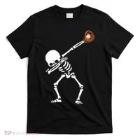 Dabbing Skeleton Baseball Glove Catch Dab T-Shirt thumb 0