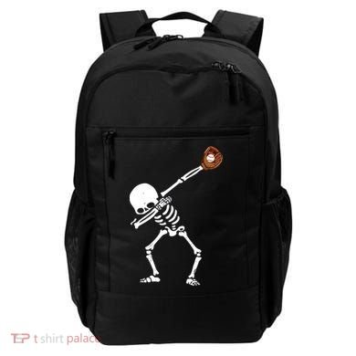 Dabbing Skeleton Baseball Glove Catch Dab Backpack