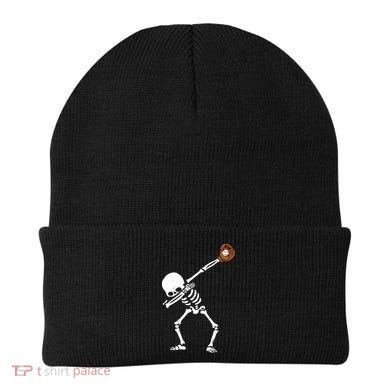 Dabbing Skeleton Baseball Glove Catch Dab Beanie
