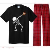 Dabbing Skeleton Baseball Glove Catch Dab Pajama Set thumb 0