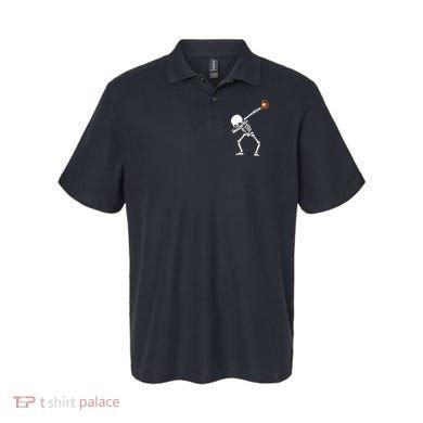 Dabbing Skeleton Baseball Glove Catch Dab Polo