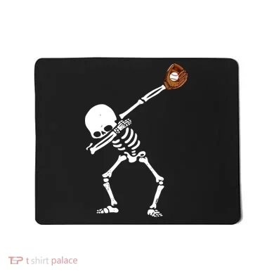 Dabbing Skeleton Baseball Glove Catch Dab Mousepad