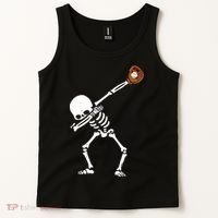 Dabbing Skeleton Baseball Glove Catch Dab Tank Top thumb 2