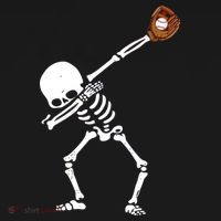 Dabbing Skeleton Baseball Glove Catch Dab Tank Top thumb 6