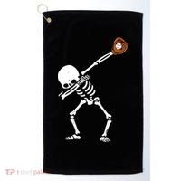 Dabbing Skeleton Baseball Glove Catch Dab Golf Towel thumb 0