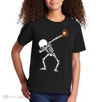 Dabbing Skeleton Baseball Glove Catch Dab Kids T-Shirt thumb 2