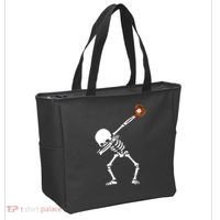 Dabbing Skeleton Baseball Glove Catch Dab Tote Bag thumb 2