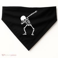 Dabbing Skeleton Dab USA-Made Doggie Bandana thumb 0