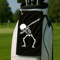 Dabbing Skeleton Dab Golf Towel thumb 2
