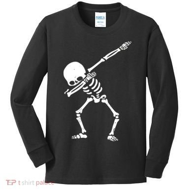Dabbing Skeleton Dab Kids Long Sleeve Shirt