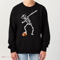 Dabbing Skeleton Football Dab Touchdown TD Women's Sweatshirt thumb 0