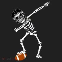 Dabbing Skeleton Football Dab Touchdown TD Women's Sweatshirt thumb 2
