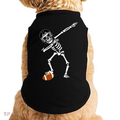 Dabbing Skeleton Football Dab Touchdown TD Doggie Tank