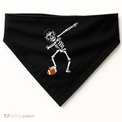 Dabbing Skeleton Football Dab Touchdown TD USA-Made Doggie Bandana