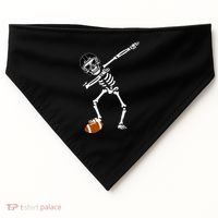 Dabbing Skeleton Football Dab Touchdown TD USA-Made Doggie Bandana thumb 0