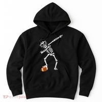Dabbing Skeleton Football Dab Touchdown TD Hoodie thumb 0
