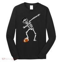 Dabbing Skeleton Football Dab Touchdown TD Long Sleeve Shirt thumb 0