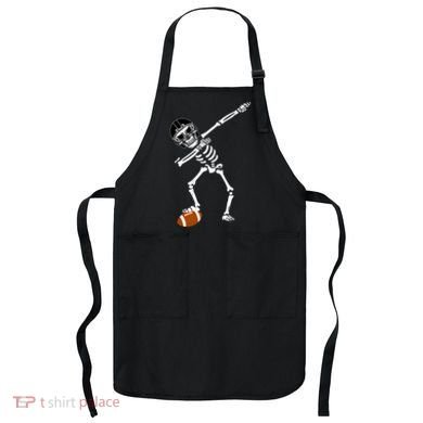 Dabbing Skeleton Football Dab Touchdown TD Apron
