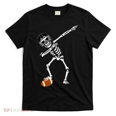 Dabbing Skeleton Football Dab Touchdown TD T-Shirt