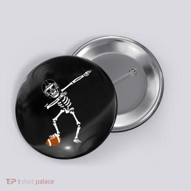 Dabbing Skeleton Football Dab Touchdown TD Button