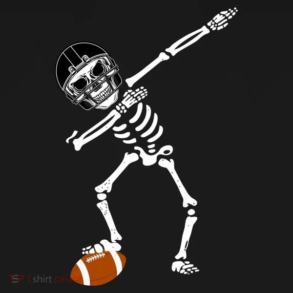 Dabbing Skeleton Football Dab Touchdown TD Bucket Hat