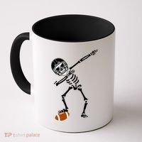 Dabbing Skeleton Football Dab Touchdown TD Coffee Mug thumb 0
