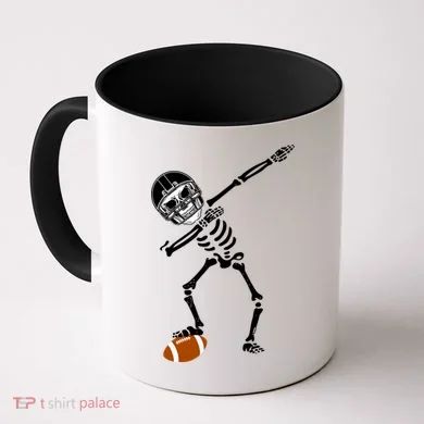 Dabbing Skeleton Football Dab Touchdown TD Coffee Mug