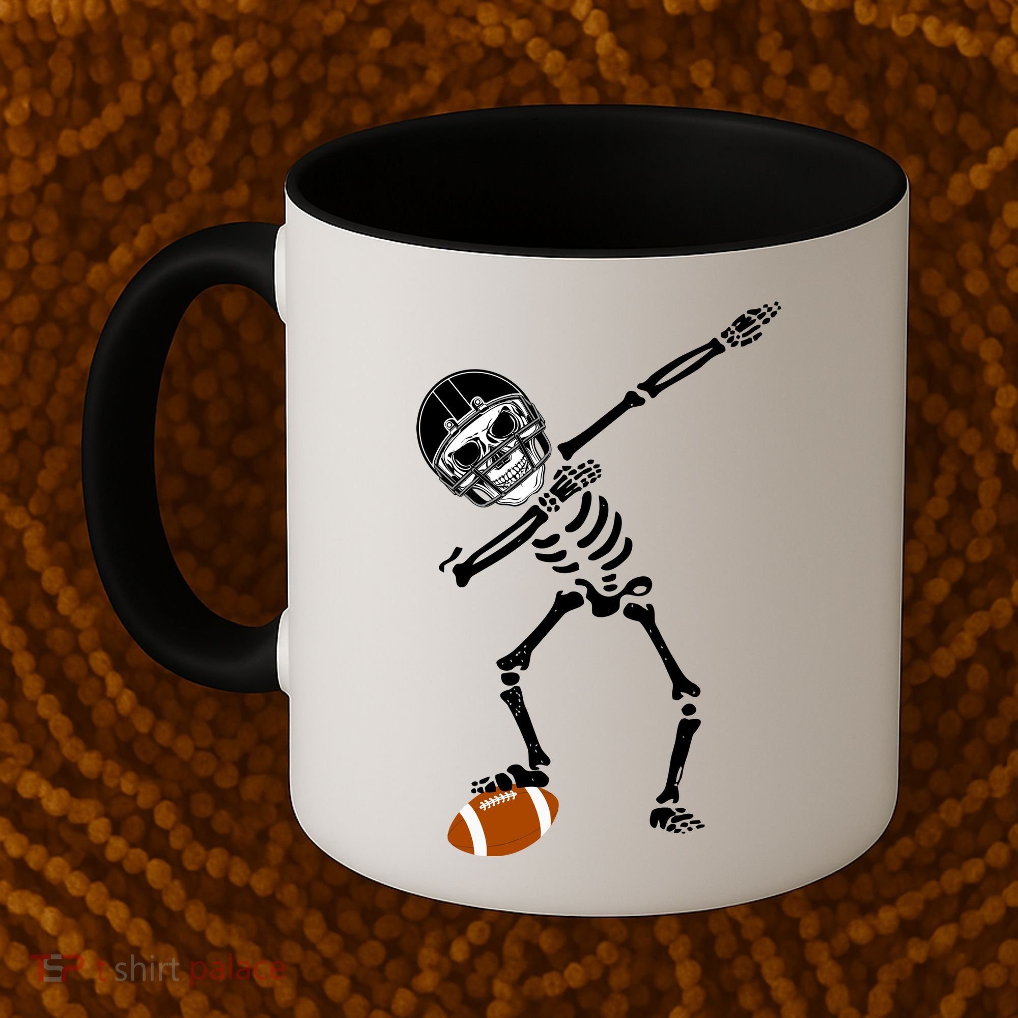 Dabbing Skeleton Football Dab Touchdown TD Coffee Mug