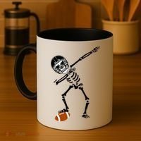 Dabbing Skeleton Football Dab Touchdown TD Coffee Mug thumb 4