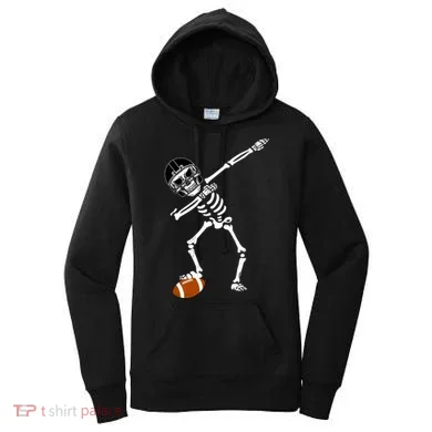 Dabbing Skeleton Football Dab Touchdown TD Women's Hoodie