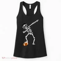 Dabbing Skeleton Football Dab Touchdown TD Women's Tank Top thumb 0