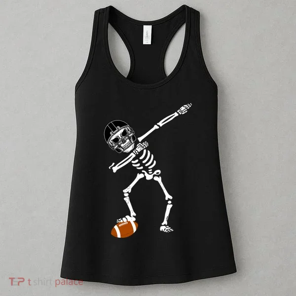 Dabbing Skeleton Football Dab Touchdown TD Women's Tank Top