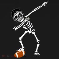 Dabbing Skeleton Football Dab Touchdown TD Baby Bodysuit thumb 2